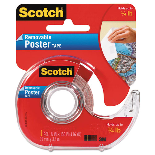 Scotch® wholesale. Scotch™ Wallsaver Removable Poster Tape, 1" Core, 0.75" X 12.5 Ft, Clear. HSD Wholesale: Janitorial Supplies, Breakroom Supplies, Office Supplies.