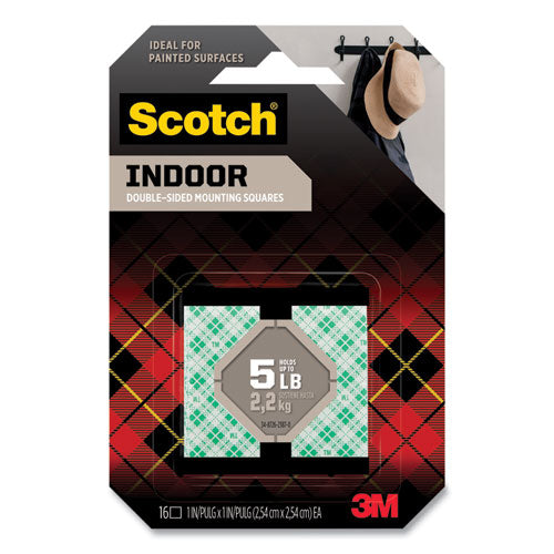 Scotch® wholesale. Scotch™ Precut Foam Mounting 1 Squares, Double-sided, Permanent 16-pack. HSD Wholesale: Janitorial Supplies, Breakroom Supplies, Office Supplies.