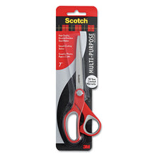 Load image into Gallery viewer, Scotch® wholesale. Scotch™ Multi-purpose Scissors, Pointed Tip, 7&quot; Long, 3.38&quot; Cut Length, Gray-red Straight Handle. HSD Wholesale: Janitorial Supplies, Breakroom Supplies, Office Supplies.