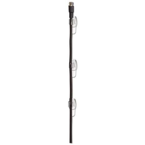 Command™ wholesale. Cord Clip, Round, With Adhesive, 0.75"w, Clear, 4-pack. HSD Wholesale: Janitorial Supplies, Breakroom Supplies, Office Supplies.
