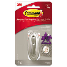 Load image into Gallery viewer, Command™ wholesale. Decorative Hooks, Traditional, Medium, 1 Hook And 2 Strips-pack. HSD Wholesale: Janitorial Supplies, Breakroom Supplies, Office Supplies.