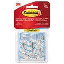 Command™ wholesale. Clear Hooks And Strips, Plastic, Medium, 6 Hooks And 8 Strips-pack. HSD Wholesale: Janitorial Supplies, Breakroom Supplies, Office Supplies.