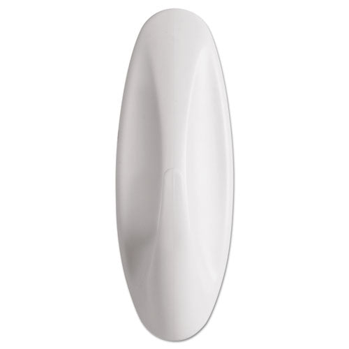 Command™ wholesale. General Purpose Hooks, Large, 5 Lb Cap, White, 1 Hook And 2 Strips-pack. HSD Wholesale: Janitorial Supplies, Breakroom Supplies, Office Supplies.