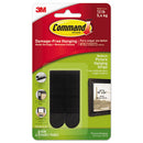 Command™ wholesale. Picture Hanging Strips, Removable, 0.75" X 2.75", Black, 4 Pairs-pack. HSD Wholesale: Janitorial Supplies, Breakroom Supplies, Office Supplies.