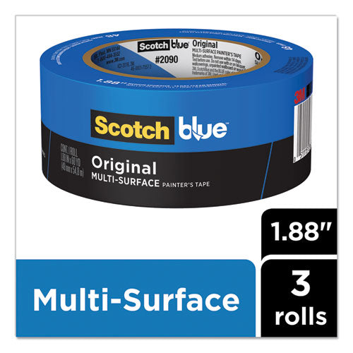 ScotchBlue™ wholesale. Original Multi-surface Painter's Tape, 3" Core, 1.88" X 60 Yds, Blue, 3-pack. HSD Wholesale: Janitorial Supplies, Breakroom Supplies, Office Supplies.