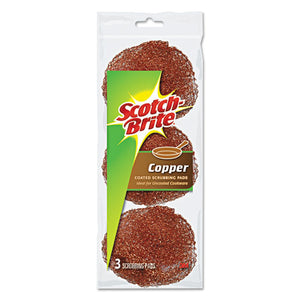 Scotch-Brite® wholesale. Metal Scrubbing Pads, 2 1-2" X 2 3-4", Copper Coated Metal, 3-pk, 8- Pks-ct. HSD Wholesale: Janitorial Supplies, Breakroom Supplies, Office Supplies.