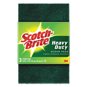 Scotch-Brite® wholesale. Heavy-duty Scour Pad, 3.8w X 6"l, Green, 3-pack, 10 Packs-carton. HSD Wholesale: Janitorial Supplies, Breakroom Supplies, Office Supplies.