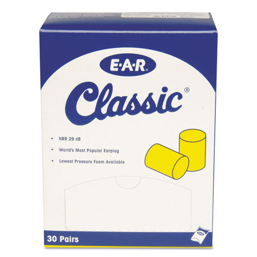 3M™ wholesale. 3M™ E·a·r Classic Earplugs, Pillow Paks, Uncorded, Foam, Yellow, 30 Pairs. HSD Wholesale: Janitorial Supplies, Breakroom Supplies, Office Supplies.
