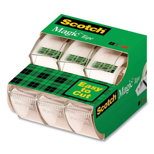 Scotch® wholesale. Scotch Magic Tape In Handheld Dispenser, 1" Core, 0.75" X 25 Ft, Clear, 3-pack. HSD Wholesale: Janitorial Supplies, Breakroom Supplies, Office Supplies.