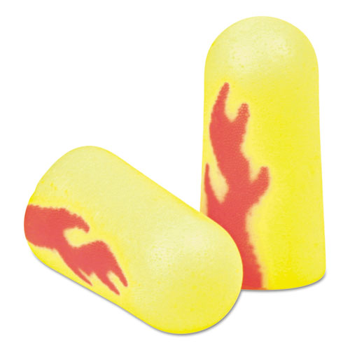 3M™ wholesale. 3M™ E·a·rsoft Blasts Earplugs, Uncorded, Foam, Yellow Neon-red Flame, 200 Pairs. HSD Wholesale: Janitorial Supplies, Breakroom Supplies, Office Supplies.