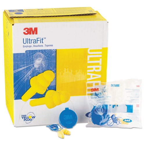 3M™ wholesale. 3M™ E·a·r Ultrafit Multi-use Earplugs, Corded, 25nrr, Yellow-blue, 50 Pairs. HSD Wholesale: Janitorial Supplies, Breakroom Supplies, Office Supplies.