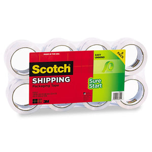 Scotch® wholesale. Scotch™ Sure Start Packaging Tape, 3" Core, 1.88" X 54.6 Yds, Clear, 8-pack. HSD Wholesale: Janitorial Supplies, Breakroom Supplies, Office Supplies.