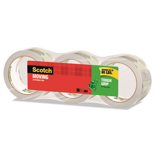 Scotch® wholesale. Scotch™ Tough Grip Moving Packaging Tape, 3" Core, 1.88" X 38.2 Yds, Clear, 3-pack. HSD Wholesale: Janitorial Supplies, Breakroom Supplies, Office Supplies.