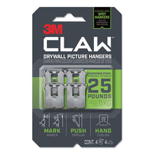 Load image into Gallery viewer, 3M™ wholesale. 3M™ Claw Drywall Picture Hanger, Holds 25 Lbs, 4 Hooks And 4 Spot Markers, Stainless Steel. HSD Wholesale: Janitorial Supplies, Breakroom Supplies, Office Supplies.