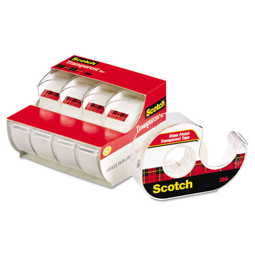 Scotch® wholesale. Scotch™ Transparent Tape In Handheld Dispenser, 1" Core, 0.75" X 70.83 Ft, Transparent, 4-pack. HSD Wholesale: Janitorial Supplies, Breakroom Supplies, Office Supplies.