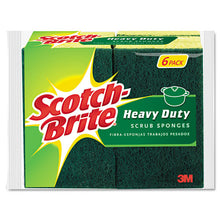 Load image into Gallery viewer, Scotch-Brite® wholesale. Heavy-duty Scrub Sponge, 4 1-2&quot; X 2 7-10&quot; X 3-5&quot;, Green-yellow, 6-pack. HSD Wholesale: Janitorial Supplies, Breakroom Supplies, Office Supplies.