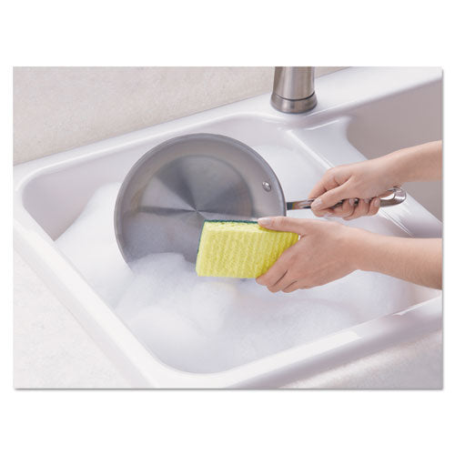 Scotch-Brite® wholesale. Heavy-duty Scrub Sponge, 4 1-2" X 2 7-10" X 3-5", Green-yellow, 6-pack. HSD Wholesale: Janitorial Supplies, Breakroom Supplies, Office Supplies.