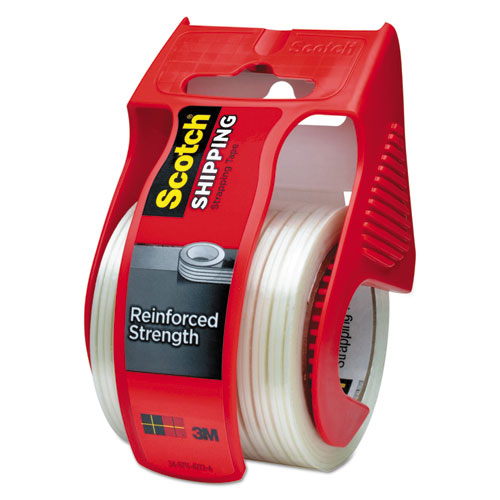 Scotch® wholesale. Scotch™ Reinforced Strength Shipping And Strapping Tape In Dispenser, 1.5" Core, 1.88" X 10 Yds, Clear. HSD Wholesale: Janitorial Supplies, Breakroom Supplies, Office Supplies.