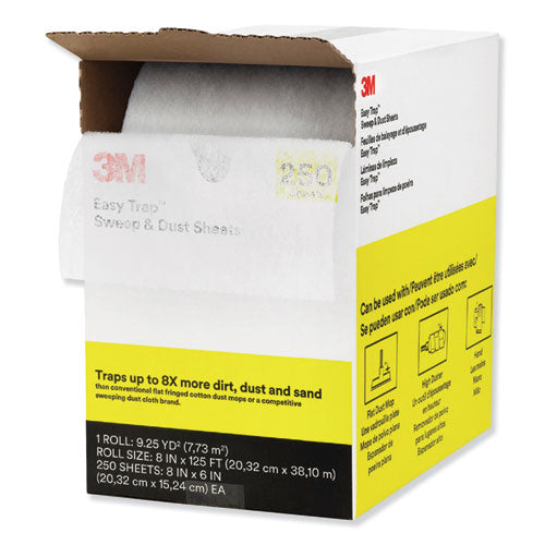 3M™ wholesale. 3M™ Easy Trap Duster, 8" X 125 Ft, White, 1 - 250 Sheet Roll-carton. HSD Wholesale: Janitorial Supplies, Breakroom Supplies, Office Supplies.
