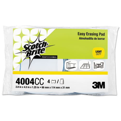 Scotch-Brite™ PROFESSIONAL wholesale. Easy Erasing Pad 4004, 2 4-5 X 4 1-2 X 1 1-5, Blue-white, 4 Per Pack. HSD Wholesale: Janitorial Supplies, Breakroom Supplies, Office Supplies.
