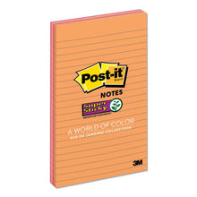 Load image into Gallery viewer, Post-it® Notes Super Sticky wholesale. Pads In Rio De Janeiro Colors, Lined, 5 X 8, 45-sheet Pads, 4-pack. HSD Wholesale: Janitorial Supplies, Breakroom Supplies, Office Supplies.