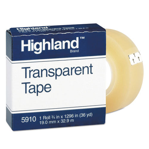 Highland™ wholesale. Transparent Tape, 1" Core, 0.75" X 36 Yds, Clear. HSD Wholesale: Janitorial Supplies, Breakroom Supplies, Office Supplies.
