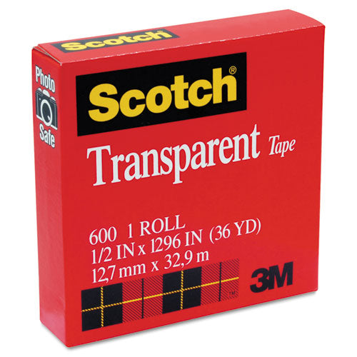 Scotch® wholesale. Scotch™ Transparent Tape, 1" Core, 0.5" X 36 Yds, Transparent. HSD Wholesale: Janitorial Supplies, Breakroom Supplies, Office Supplies.