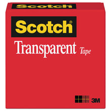 Load image into Gallery viewer, Scotch® wholesale. Scotch™ Transparent Tape, 3&quot; Core, 1&quot; X 72 Yds, Transparent. HSD Wholesale: Janitorial Supplies, Breakroom Supplies, Office Supplies.