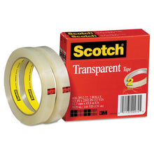 Load image into Gallery viewer, Scotch® wholesale. Scotch™ Transparent Tape, 3&quot; Core, 0.5&quot; X 72 Yds, Transparent, 2-pack. HSD Wholesale: Janitorial Supplies, Breakroom Supplies, Office Supplies.