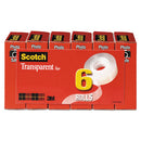 Scotch® wholesale. Scotch™ Transparent Tape, 1" Core, 0.75" X 83.33 Ft, Transparent, 6-pack. HSD Wholesale: Janitorial Supplies, Breakroom Supplies, Office Supplies.