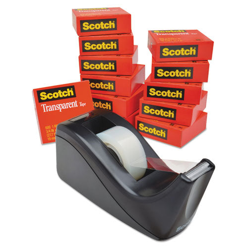 Scotch® wholesale. Scotch™ Transparent Tape Value Pack With Black Dispenser, 1" Core, 0.75" X 83.33 Ft, Transparent. HSD Wholesale: Janitorial Supplies, Breakroom Supplies, Office Supplies.