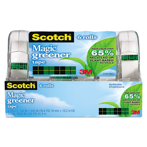 Scotch® wholesale. Scotch Magic Greener Tape With Dispenser, 1" Core, 0.75" X 50 Ft, Clear, 6-pack. HSD Wholesale: Janitorial Supplies, Breakroom Supplies, Office Supplies.