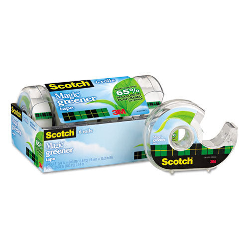 Scotch® wholesale. Scotch Magic Greener Tape With Dispenser, 1" Core, 0.75" X 50 Ft, Clear, 6-pack. HSD Wholesale: Janitorial Supplies, Breakroom Supplies, Office Supplies.