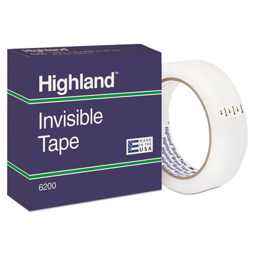 Highland™ wholesale. Invisible Permanent Mending Tape, 3" Core, 1" X 72 Yds, Clear. HSD Wholesale: Janitorial Supplies, Breakroom Supplies, Office Supplies.