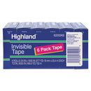 Highland™ wholesale. Invisible Permanent Mending Tape, 1" Core, 0.75" X 83.33 Ft, Clear, 6-pack. HSD Wholesale: Janitorial Supplies, Breakroom Supplies, Office Supplies.