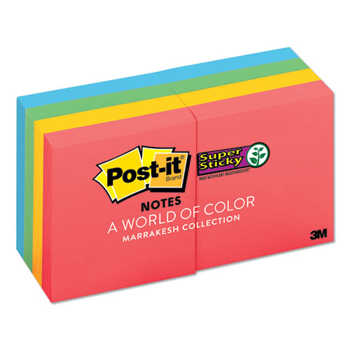 Post-it® Notes Super Sticky wholesale. Pads In Marrakesh Colors, 2 X 2, 90-sheet, 8-pack. HSD Wholesale: Janitorial Supplies, Breakroom Supplies, Office Supplies.