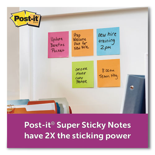Post-it® Notes Super Sticky wholesale. Pads In Rio De Janeiro Colors, 2 X 2, 90-sheet Pads, 8-pack. HSD Wholesale: Janitorial Supplies, Breakroom Supplies, Office Supplies.