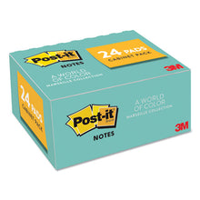 Load image into Gallery viewer, Post-it® Notes wholesale. Original Pads In Marseille Colors, Value Pack, 1 3-8 X 1 7-8, 100-sheet, 24-pack. HSD Wholesale: Janitorial Supplies, Breakroom Supplies, Office Supplies.