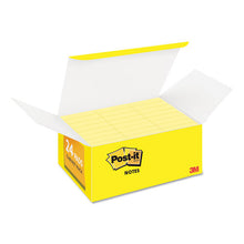 Load image into Gallery viewer, Post-it® Notes wholesale. Original Pads In Canary Yellow, 1 3-8 X 1 7-8, 100 Sheets-pad, 24 Pads-pack. HSD Wholesale: Janitorial Supplies, Breakroom Supplies, Office Supplies.