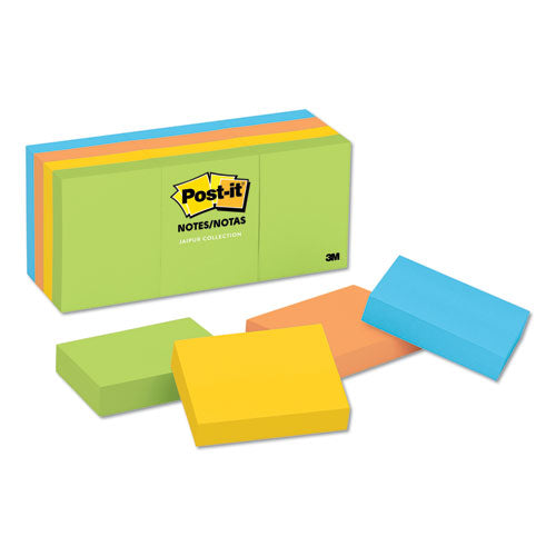 Post-it® Notes wholesale. Original Pads In Jaipur Colors, 1 1-2 X 2, 100-sheet, 12-pack. HSD Wholesale: Janitorial Supplies, Breakroom Supplies, Office Supplies.