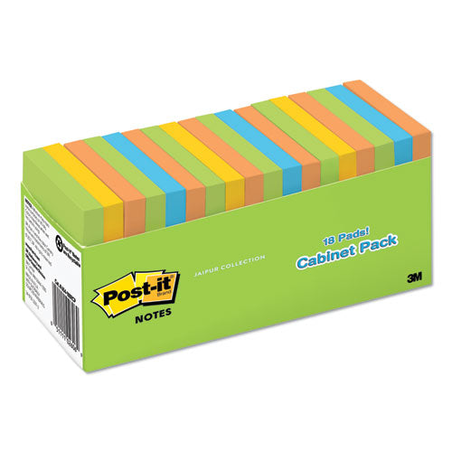 Post-it® Notes wholesale. Original Pads In Jaipur Colors Cabinet Pack, 3 X 3, 100-sheet, 18-pack. HSD Wholesale: Janitorial Supplies, Breakroom Supplies, Office Supplies.