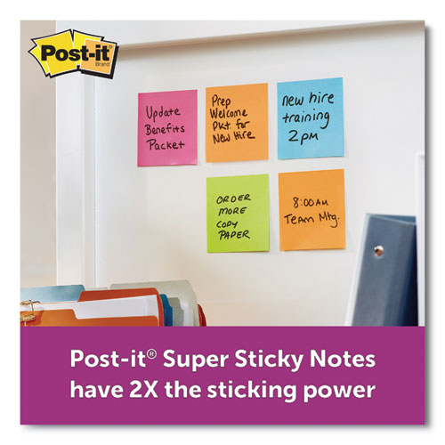 Post-it® Notes Super Sticky wholesale. Pads In Rio De Janeiro Colors, 3 X 3, 70-sheet Pads, 24-pack. HSD Wholesale: Janitorial Supplies, Breakroom Supplies, Office Supplies.