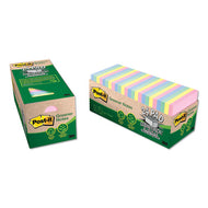 Post-it® Greener Notes wholesale. Recycled Note Pad Cabinet Pack, 3 X 3, Assorted Helsinki Colors, 75-sheet, 24-pk. HSD Wholesale: Janitorial Supplies, Breakroom Supplies, Office Supplies.