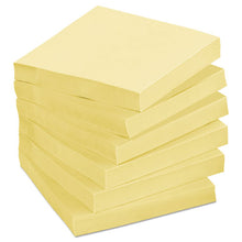 Load image into Gallery viewer, Post-it® Greener Notes wholesale. Recycled Note Pad Cabinet Pack, 3 X 3, Canary Yellow, 75-sheet, 24-pack. HSD Wholesale: Janitorial Supplies, Breakroom Supplies, Office Supplies.