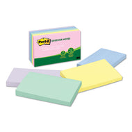 Post-it® Greener Notes wholesale. Recycled Note Pads, 3 X 5, Assorted Helsinki Colors, 100-sheet, 5-pack. HSD Wholesale: Janitorial Supplies, Breakroom Supplies, Office Supplies.