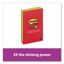 Load image into Gallery viewer, Post-it® Notes Super Sticky wholesale. Pads In Marrakesh Colors, Lined, 4 X 6, 90-sheet, 3-pack. HSD Wholesale: Janitorial Supplies, Breakroom Supplies, Office Supplies.