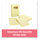Post-it® Notes wholesale. Original Pads In Canary Yellow, Lined, 4 X 6, 100-sheet, 5-pack. HSD Wholesale: Janitorial Supplies, Breakroom Supplies, Office Supplies.