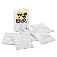 Load image into Gallery viewer, Post-it® Notes Super Sticky wholesale. Grid Notes, 4 X 6, White, 50-sheet, 6-pack. HSD Wholesale: Janitorial Supplies, Breakroom Supplies, Office Supplies.