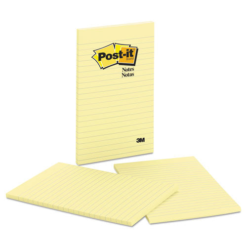 Post-it® Notes wholesale. Original Pads In Canary Yellow, Lined, 5 X 8, 50-sheet, 2-pack. HSD Wholesale: Janitorial Supplies, Breakroom Supplies, Office Supplies.