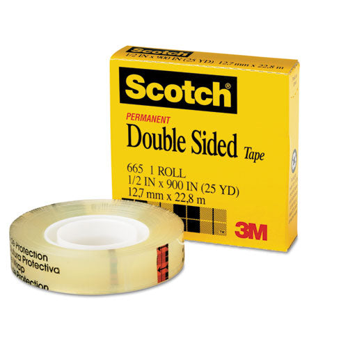 Scotch® wholesale. Scotch™ Double-sided Tape, 1" Core, 0.5" X 75 Ft, Clear. HSD Wholesale: Janitorial Supplies, Breakroom Supplies, Office Supplies.